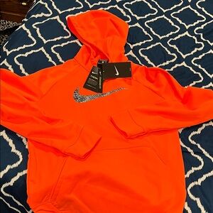 Nike Vibrant Orange Hoodie with Logo